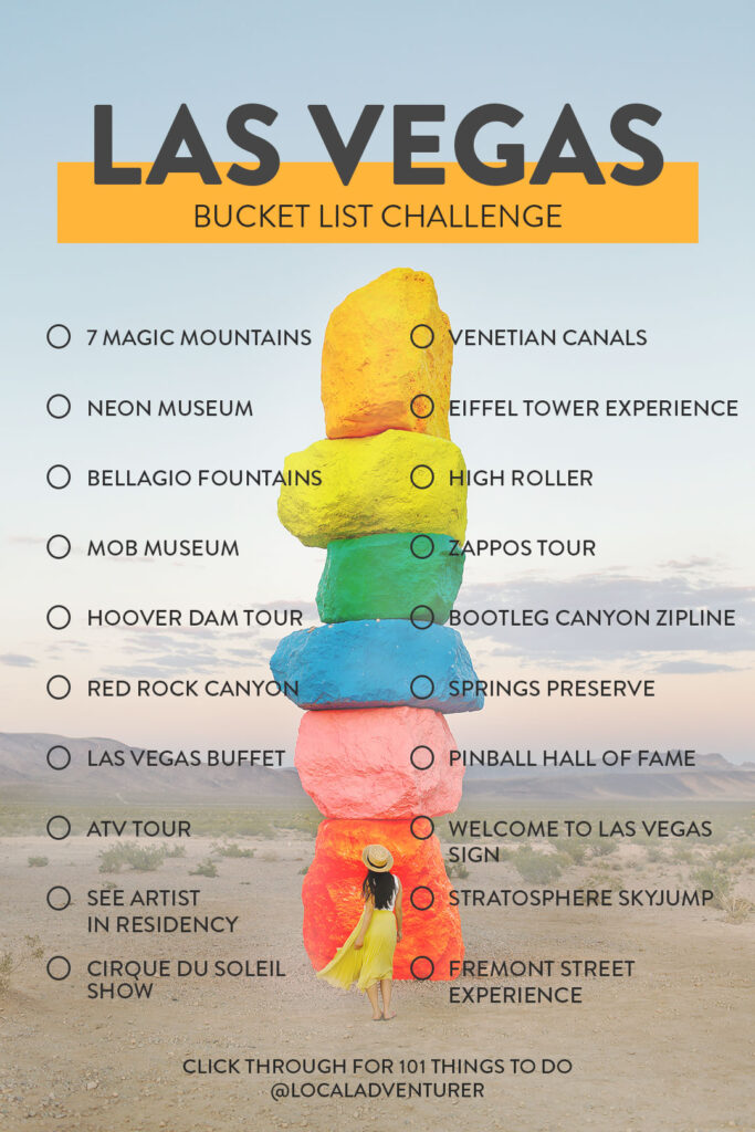 Click through for 101 Things to Do - Your Ultimate Las Vegas Bucket List Challenge // Eearth Travel